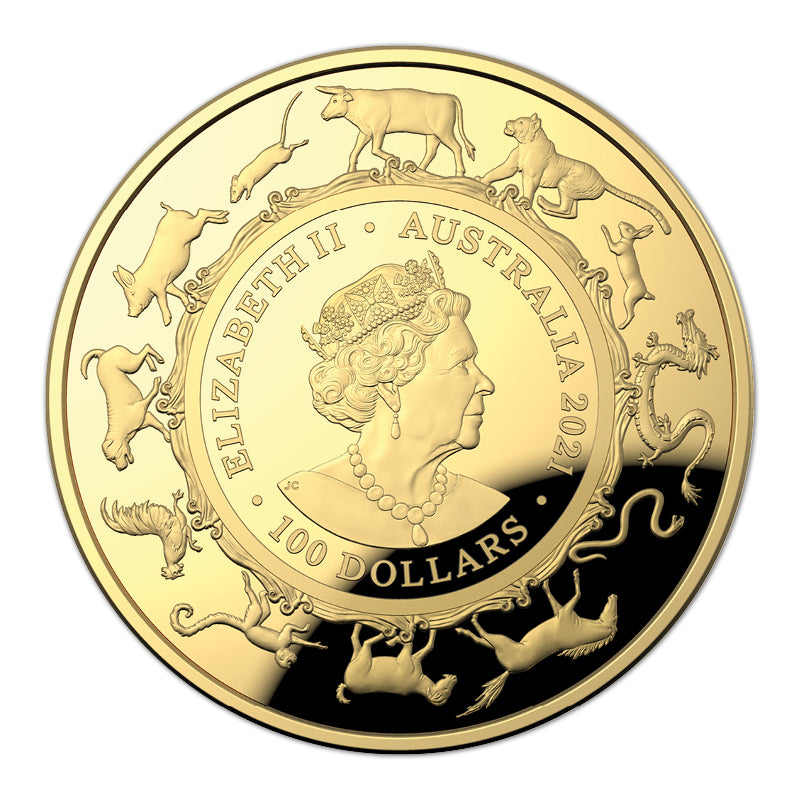 $100 2021 Year of the Ox 1oz Gold Proof Domed