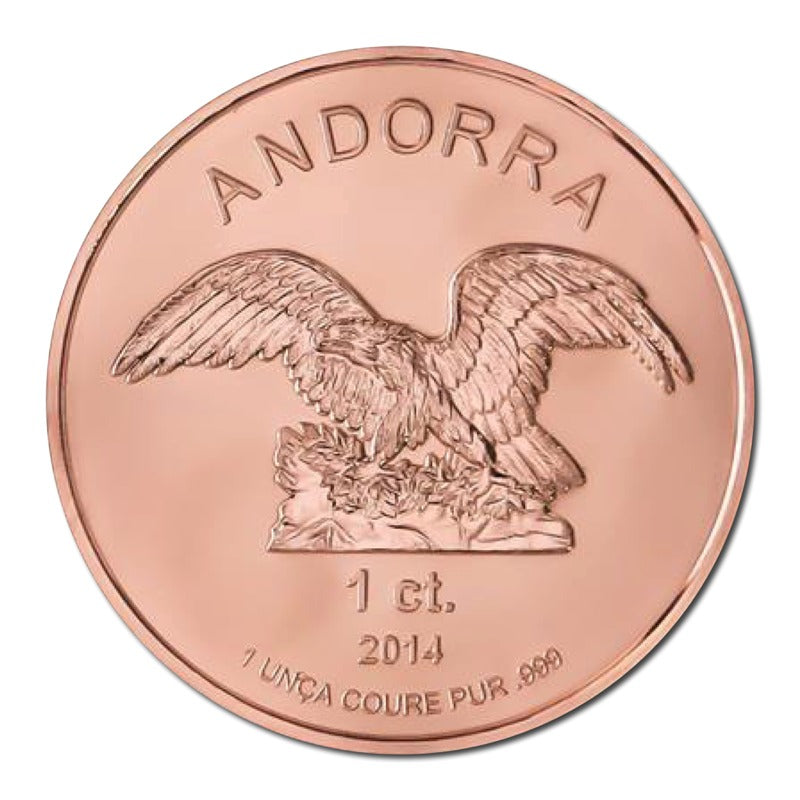 Andorra 2014 1oz Copper UNC